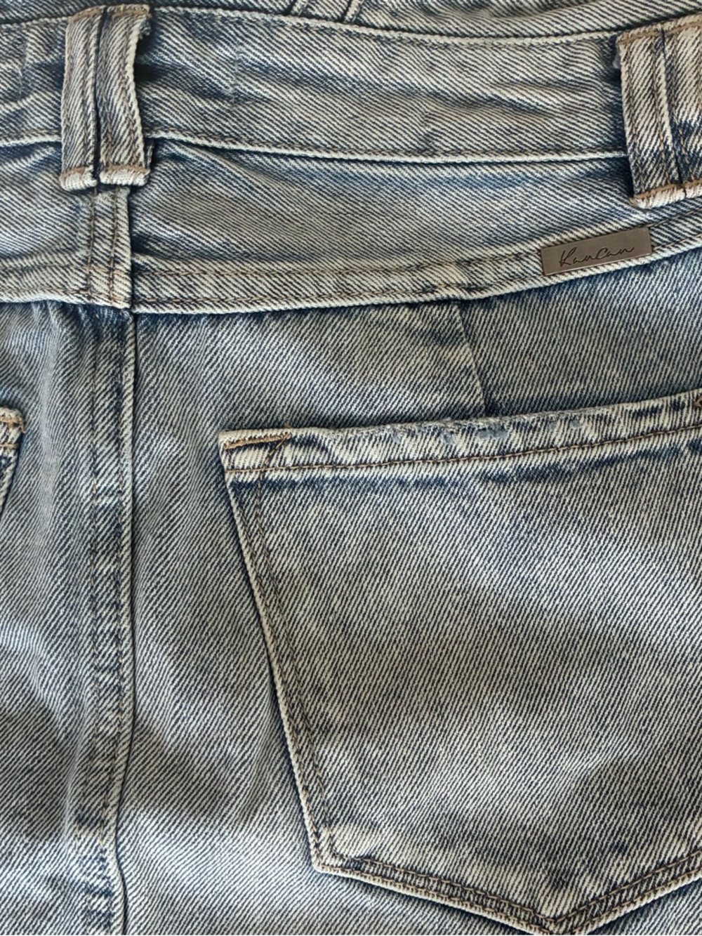 KanCan Hallie High-Rise Light Blue Fade Denim Mini Skirt | S - Picture 3 of 13